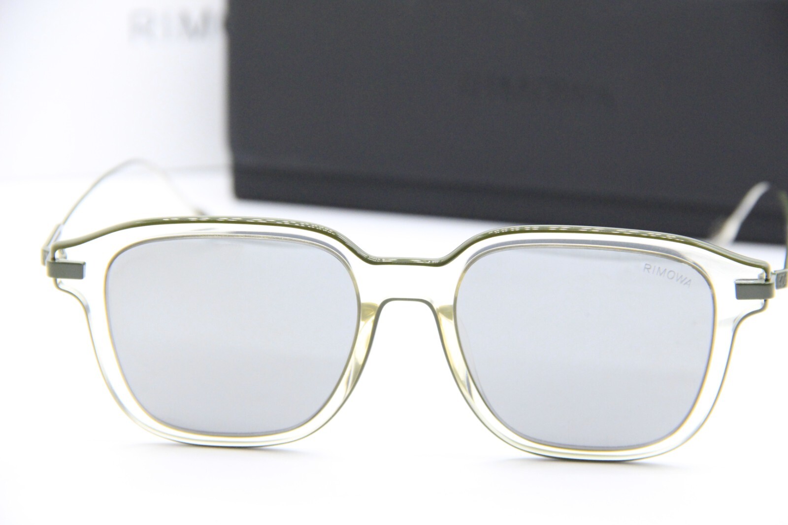 NEW RIMOWA RW 40009I 96C TRANSPARENT OLIVE AUTHENTIC SUNGLASSES W/CASE 52-18