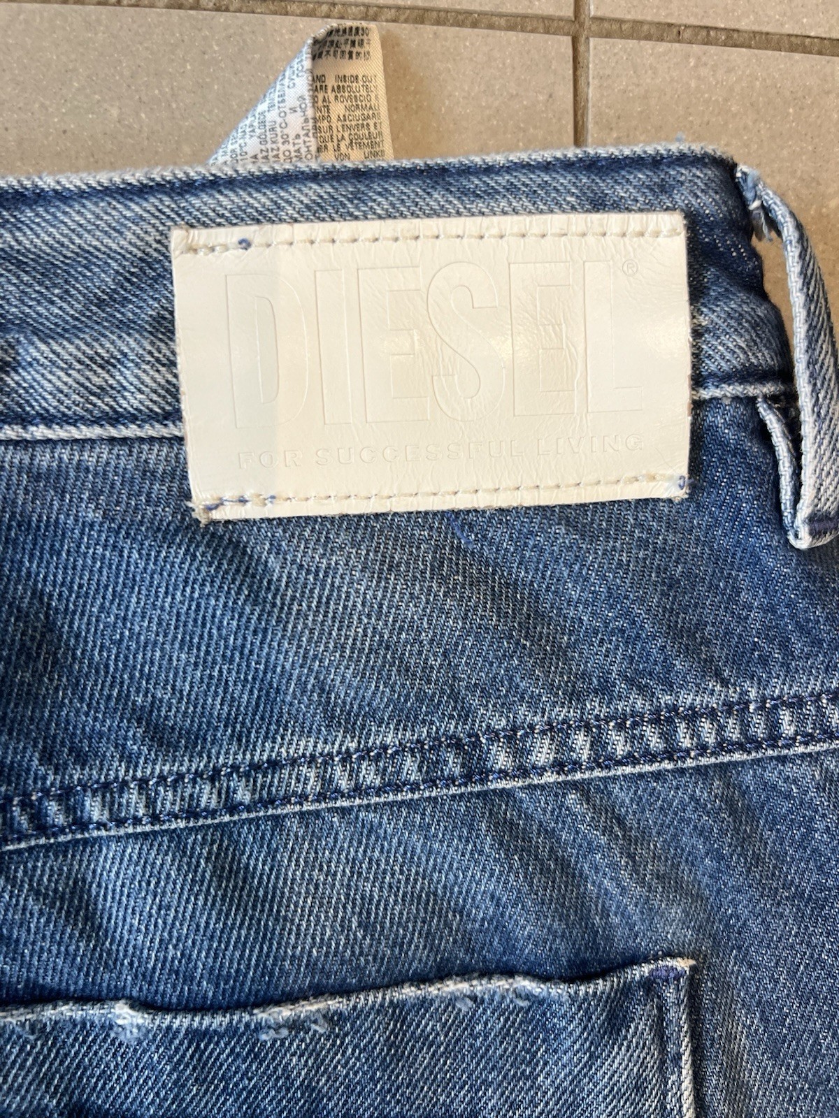 Diesel Fayza Next F Jeans Blue Denim Low Waist Boyfriend W27 L30