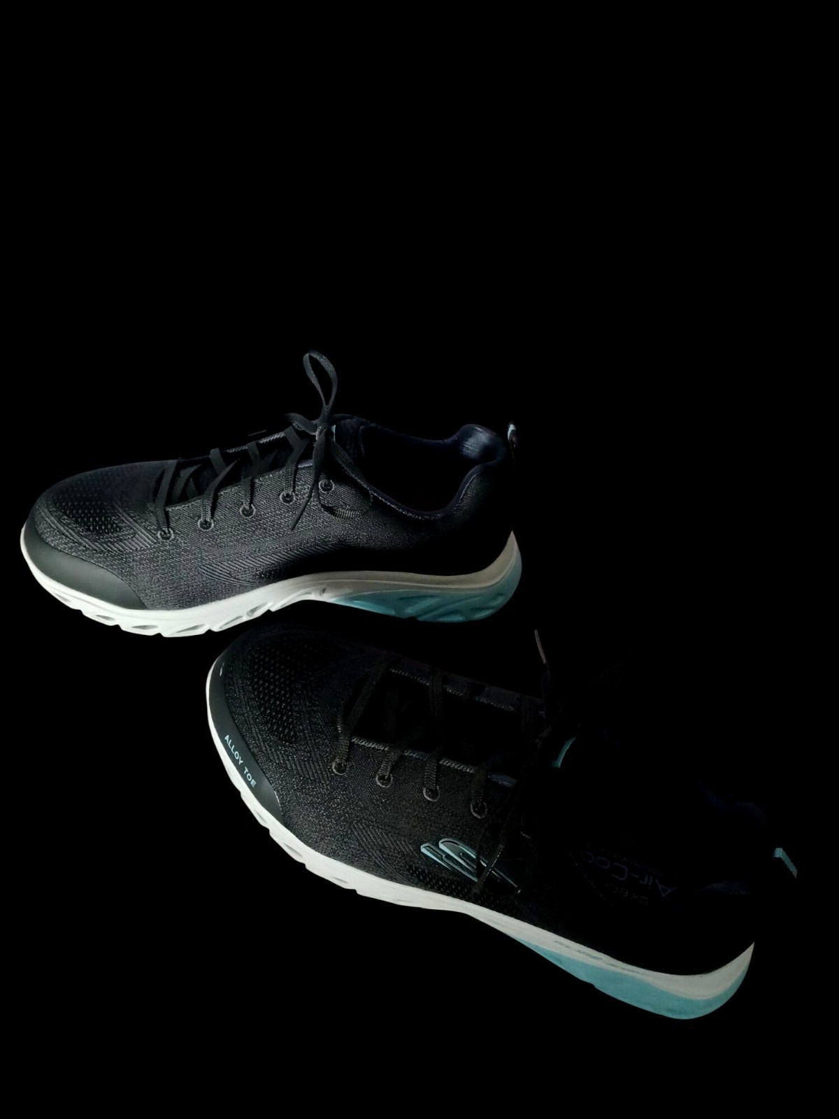 Skechers Shoes Stee/Alloy/Toe Work Sneakers Grey Lace Air Cooled Womens Sz 9