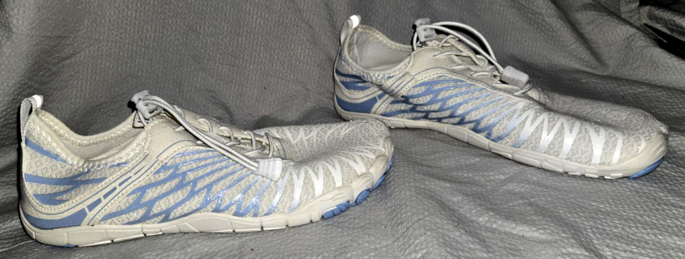 Hike Footwear HF Size 40 White Blue Flexible Barefoot Shoes unisex see chart
