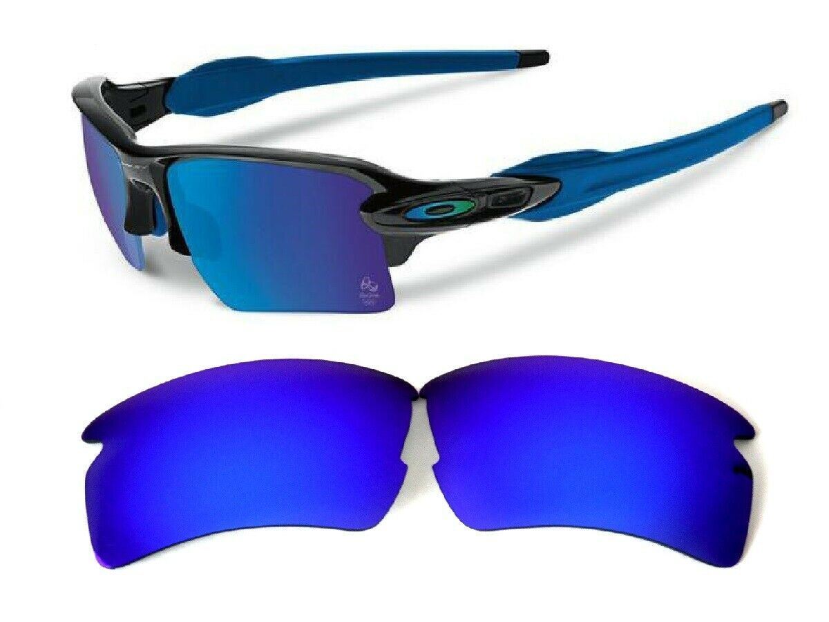 Galaxy Replacement Lenses For Oakley Flak 2.0 Sunglasses Blue Polarized