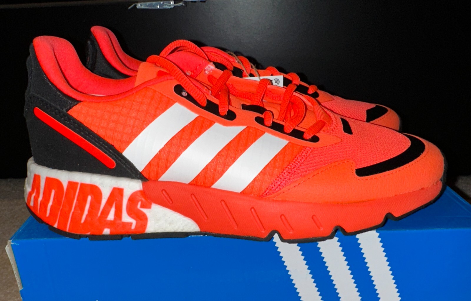 Adidas ZX 1K Boost, FY3631, Sneakers, Shoes, Red, Orange, Solar, White,BNIB