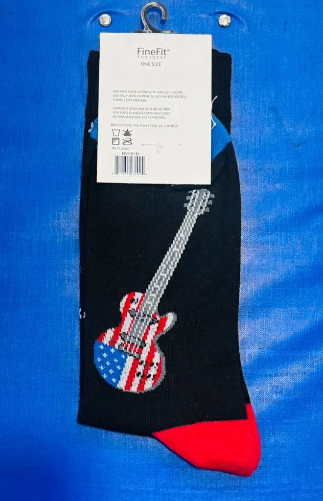 FINEFIT FUN SOCKS California flag $100 Unisex Socks, One Size 1 Pair (Black)