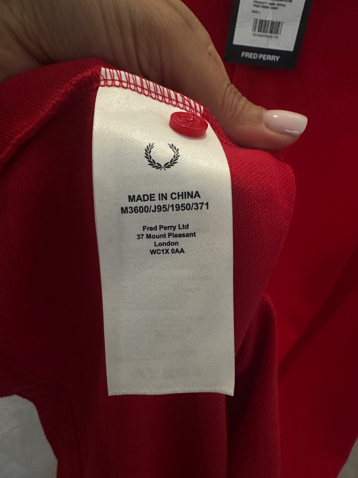 Fred Perry M3600 Twin Tipped Polo Shirt Red Gold White Size L New With Tags