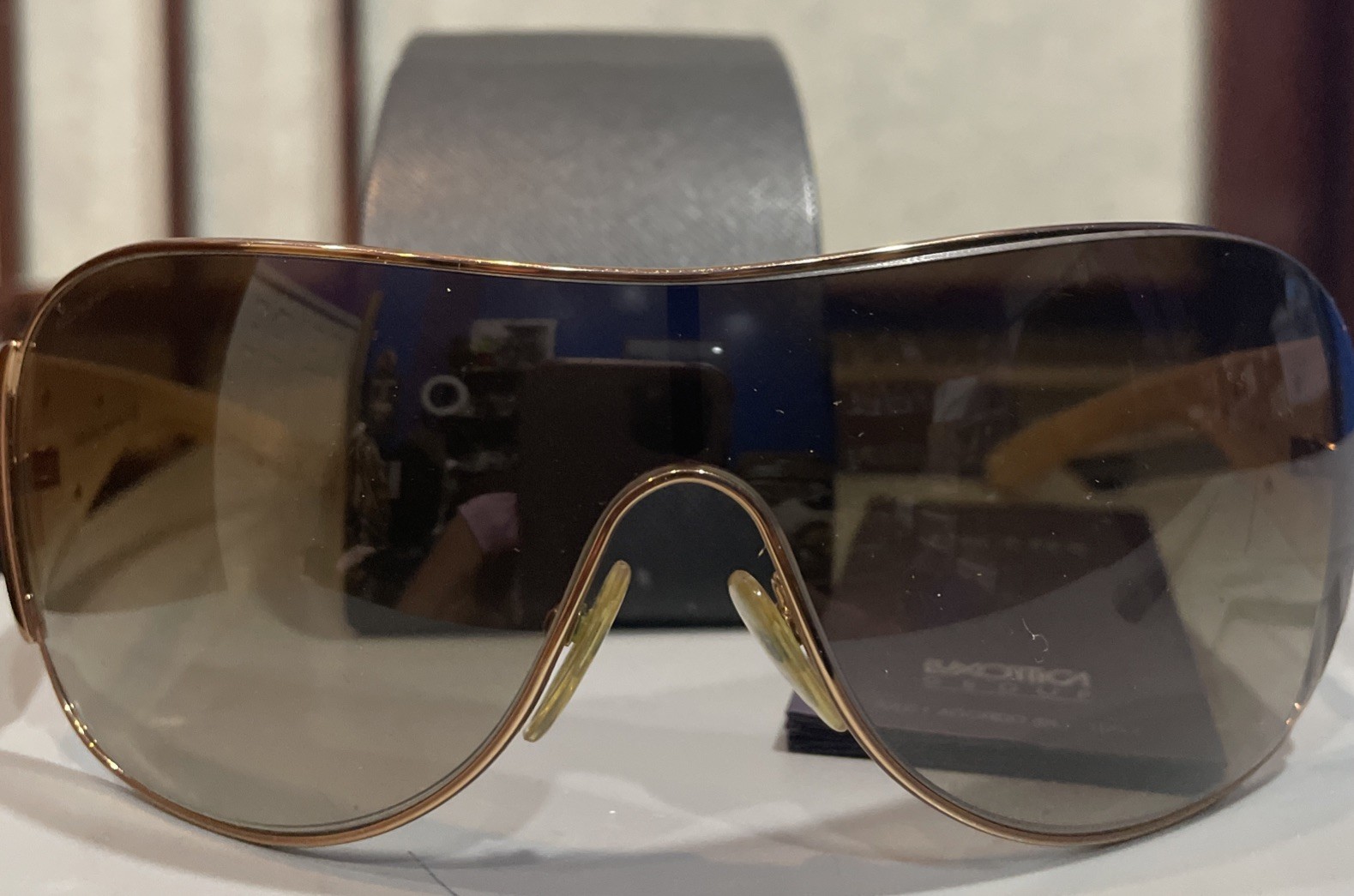 Women’s Prada Cream & Brown Lens Sunglasses w Case
