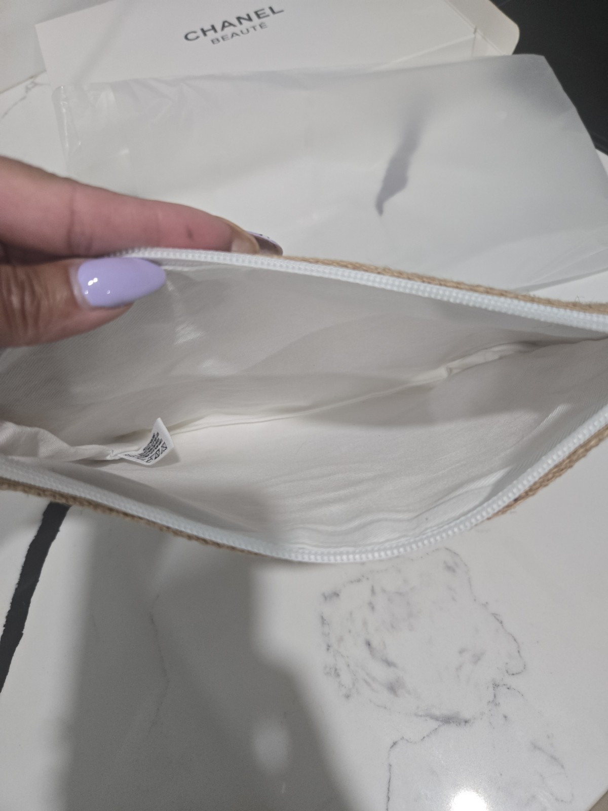 Brand New Chanel Beaute VIP Raffia Pouch