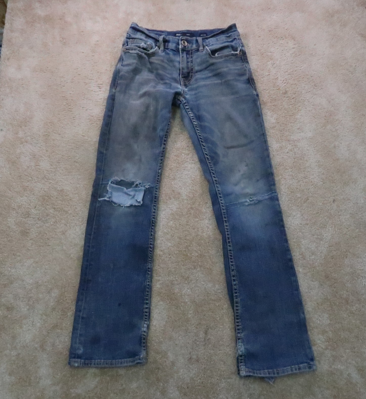 BKE Buckle Aiden Straight leg Jeans Men’s 28×32 Blue Stretch Denim Distressed