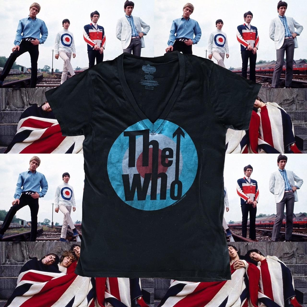 Y2K The Who Graphic V-Neck T-Shirt