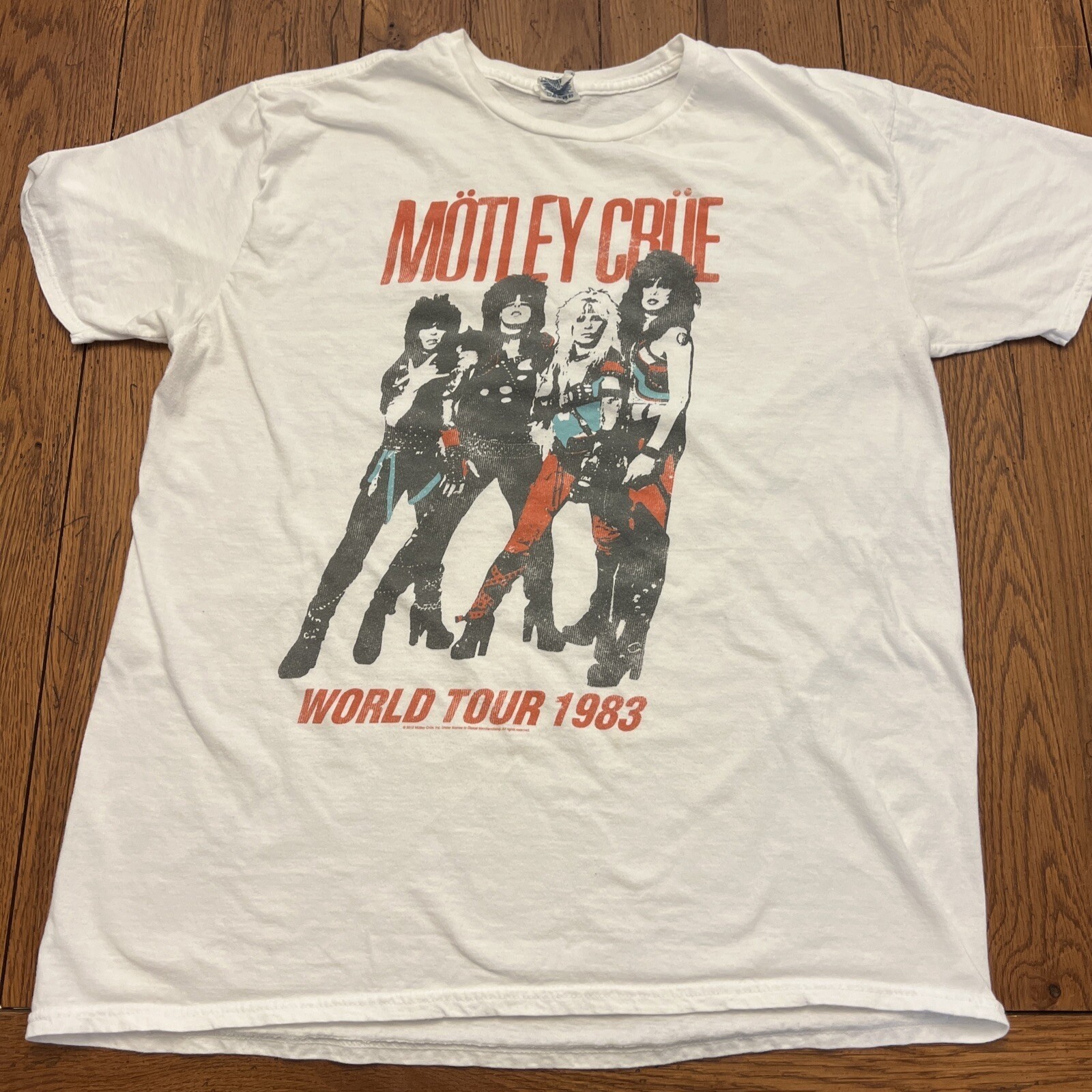 2012 Motley Crue World Tour 1983 White Unisex T shirt Reprint S-5XL WA3327