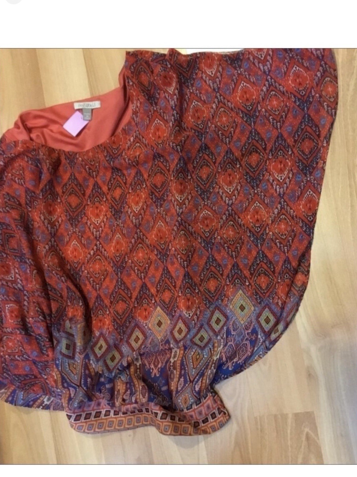 Roz & Ali Boho Tribal Batwing Lined Blouse Woman’s Size 1X