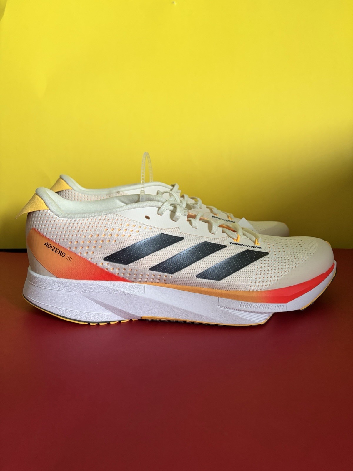 New adidas Adizero SL Men’s Running Shoes White Yellow Mesh IG3336 12