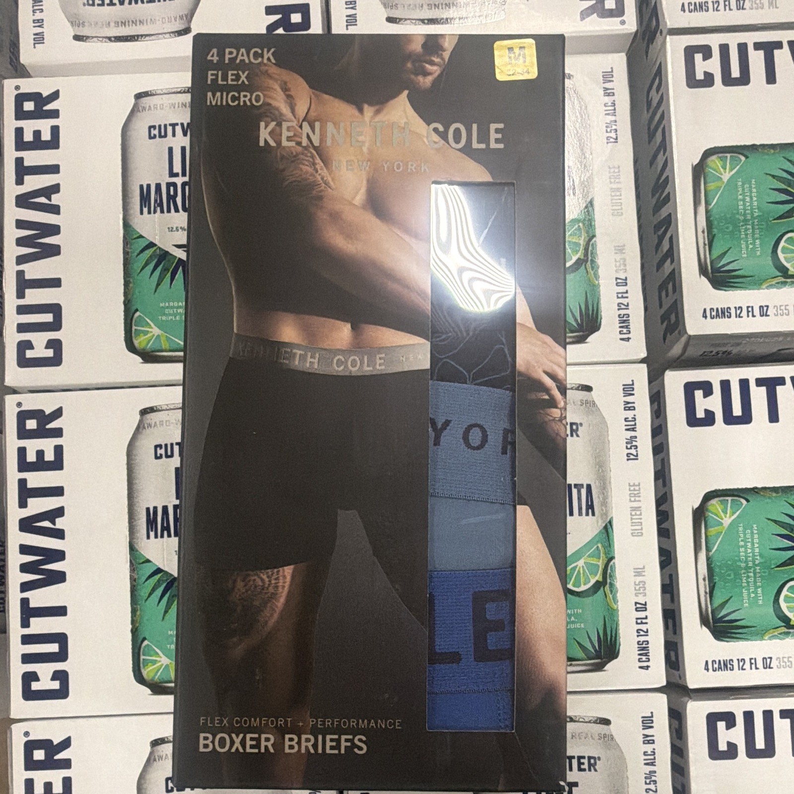 Kenneth Cole New York Men’s Flex Micro Boxer Briefs 4-Pack Multicolor M