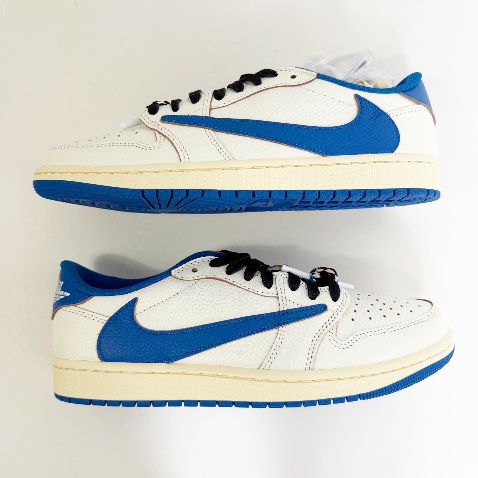 Nike Travis Scott X Fragment Air Jordan 1 Retro OG Sail Military Blue Size 10