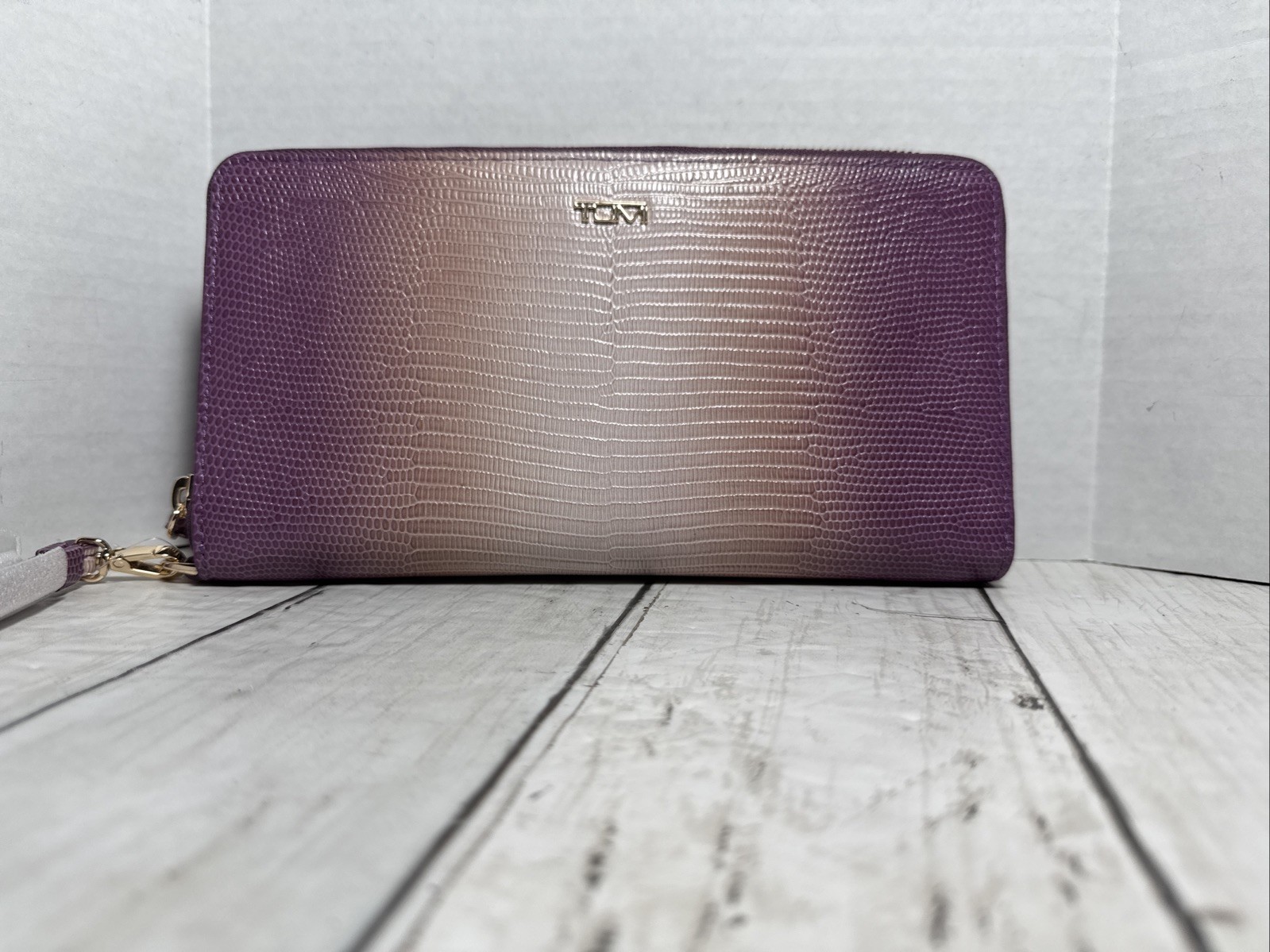 Tumi Belden SLG Travel Wallet Moonlight/Purple/Ombre 4.5×8.75”. New Without Tags