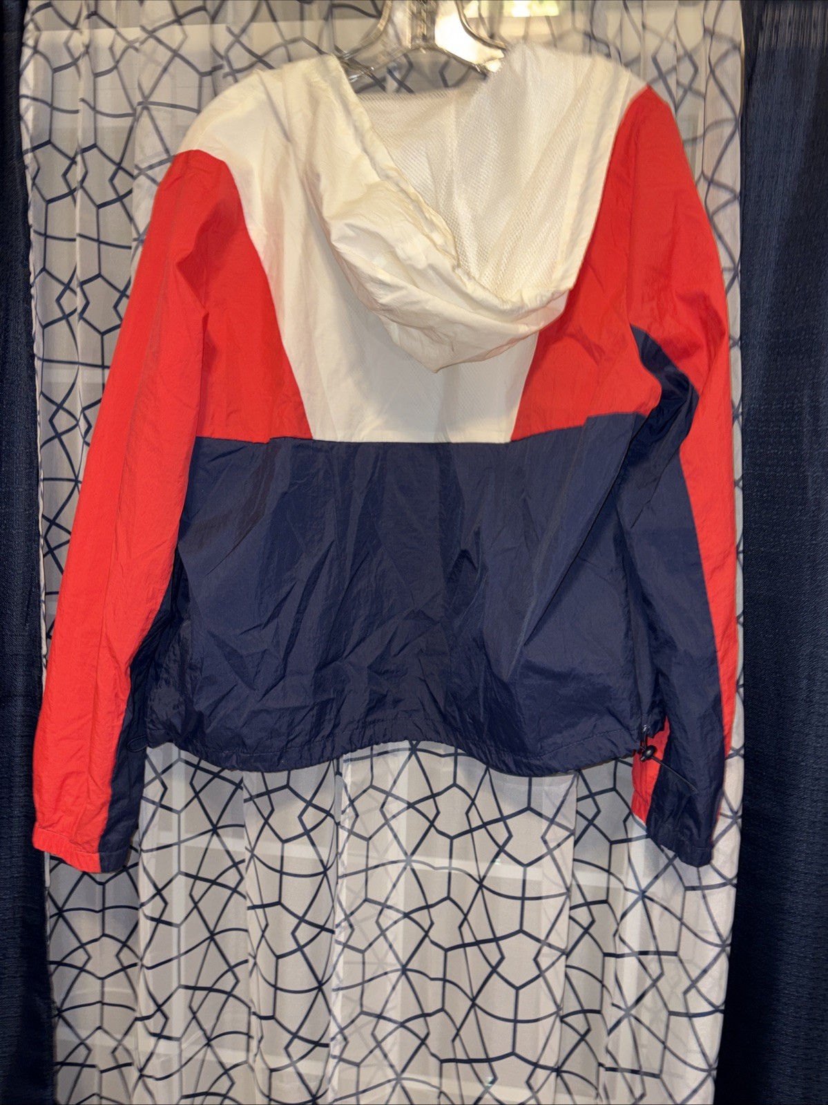 Ambiance Outerwear Windbreaker With Hood Women’s Size L Full Zipper Excellent