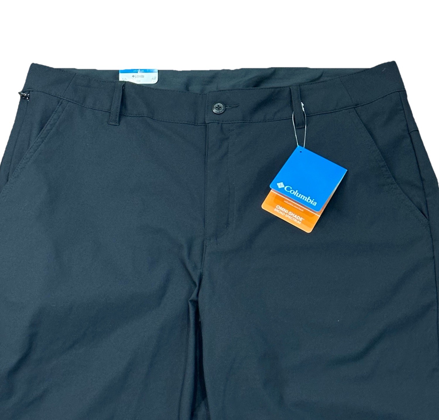 New $65 Columbia Leslie Falls Capri Pants Omni Shade Black Women’s Size 14