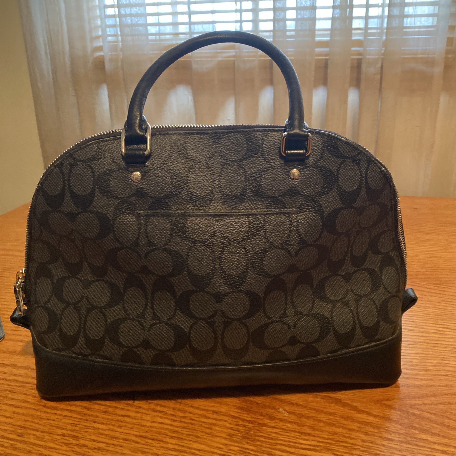 GENUINE COACH FACTORY OUTLET BLACK LEATHER HANDBAG SIERRA SATCHEL # G1777-F58287