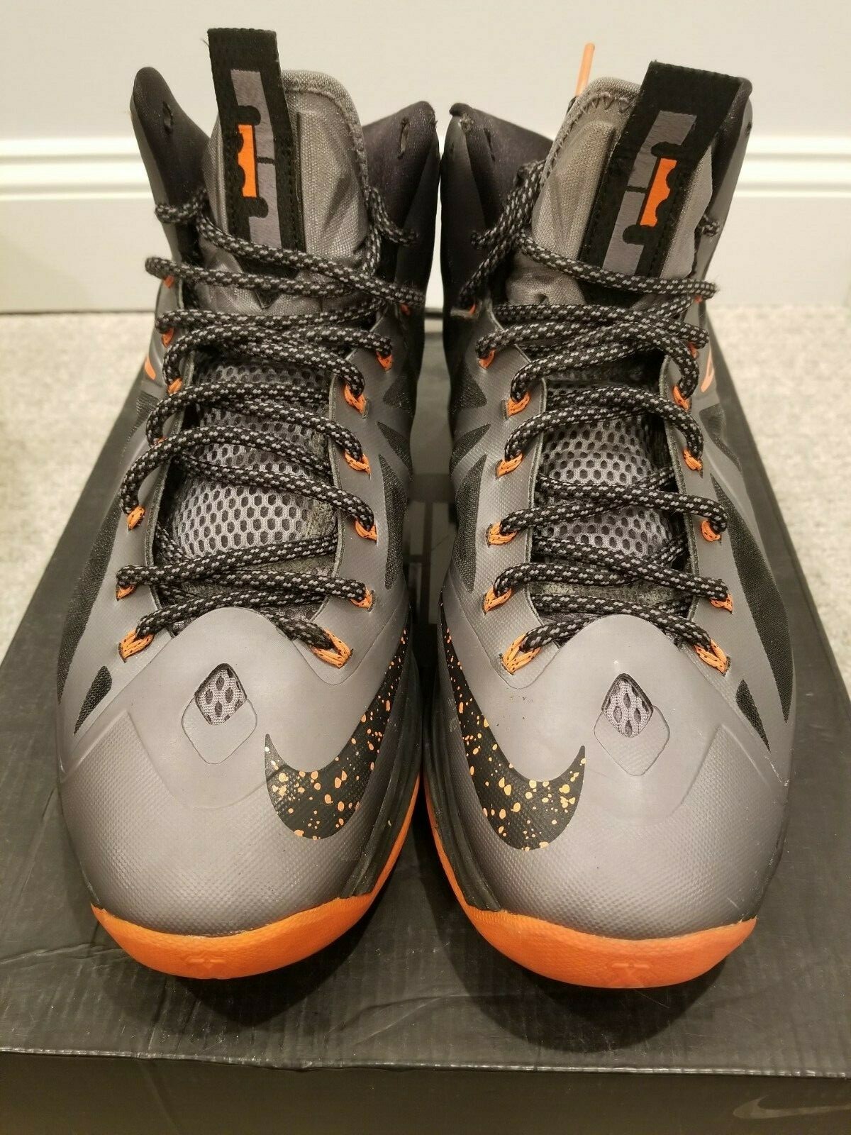 Size 9.5 – Nike LeBron 10 Lava 2012, Slightly used, original box included