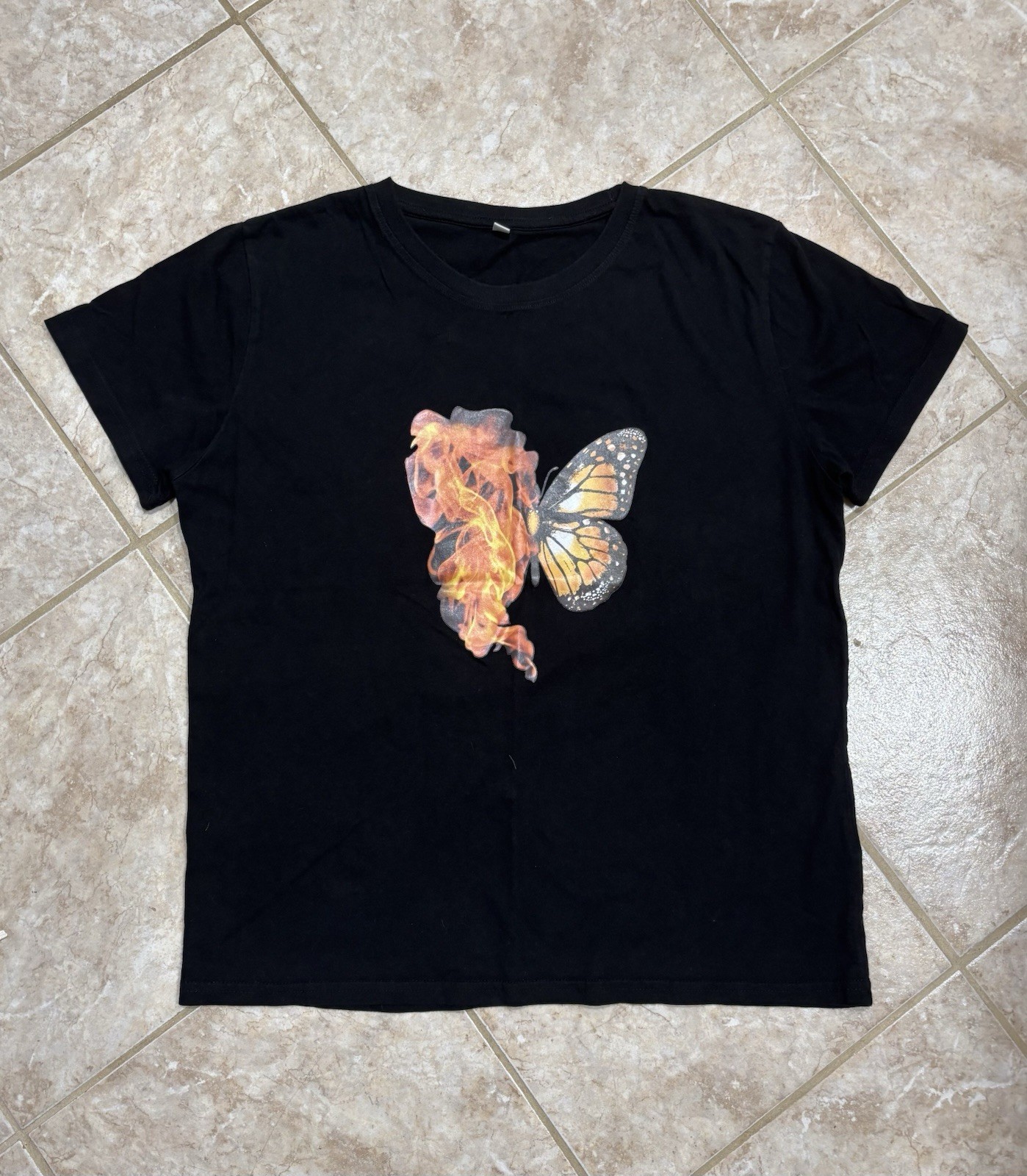 Columbia Plaid Button Up Shirt And Butterfly Tee 100% Cotton Women’s Size XL