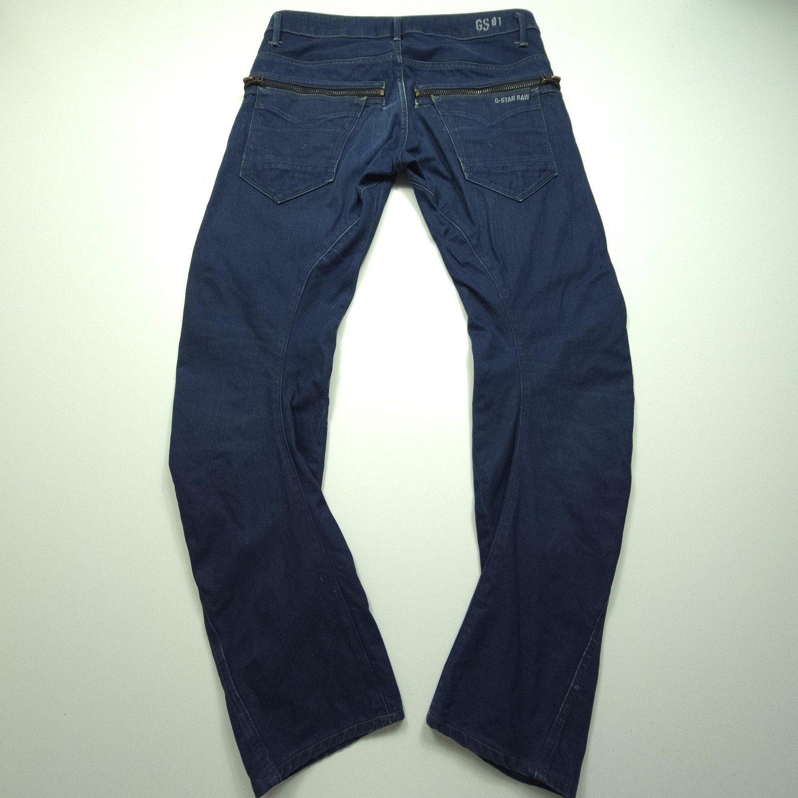 G-Star Raw Mens Jeans 33×32 Blue Button Fly Arc Zip 3D Slim Zip Pocket Tapered