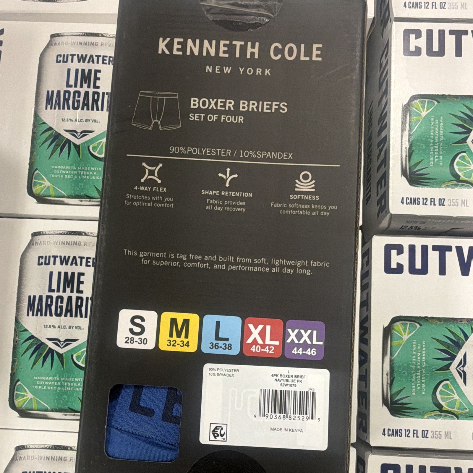 Kenneth Cole New York Men’s Flex Micro Boxer Briefs 4-Pack Multicolor M