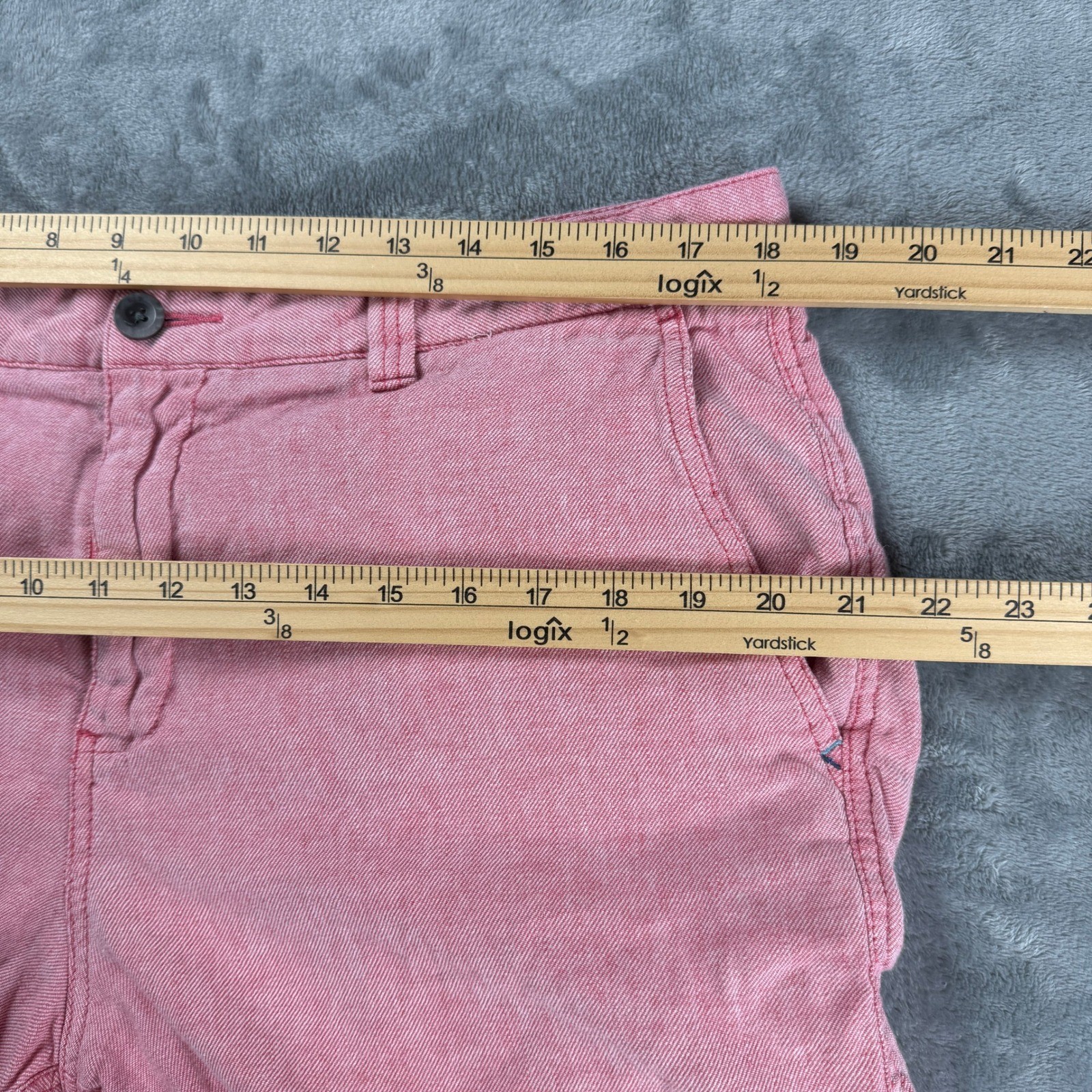 Tommy Bahama Mens 36 Linen Blend Flat Front Shorts Chino pink Summer Resortwear