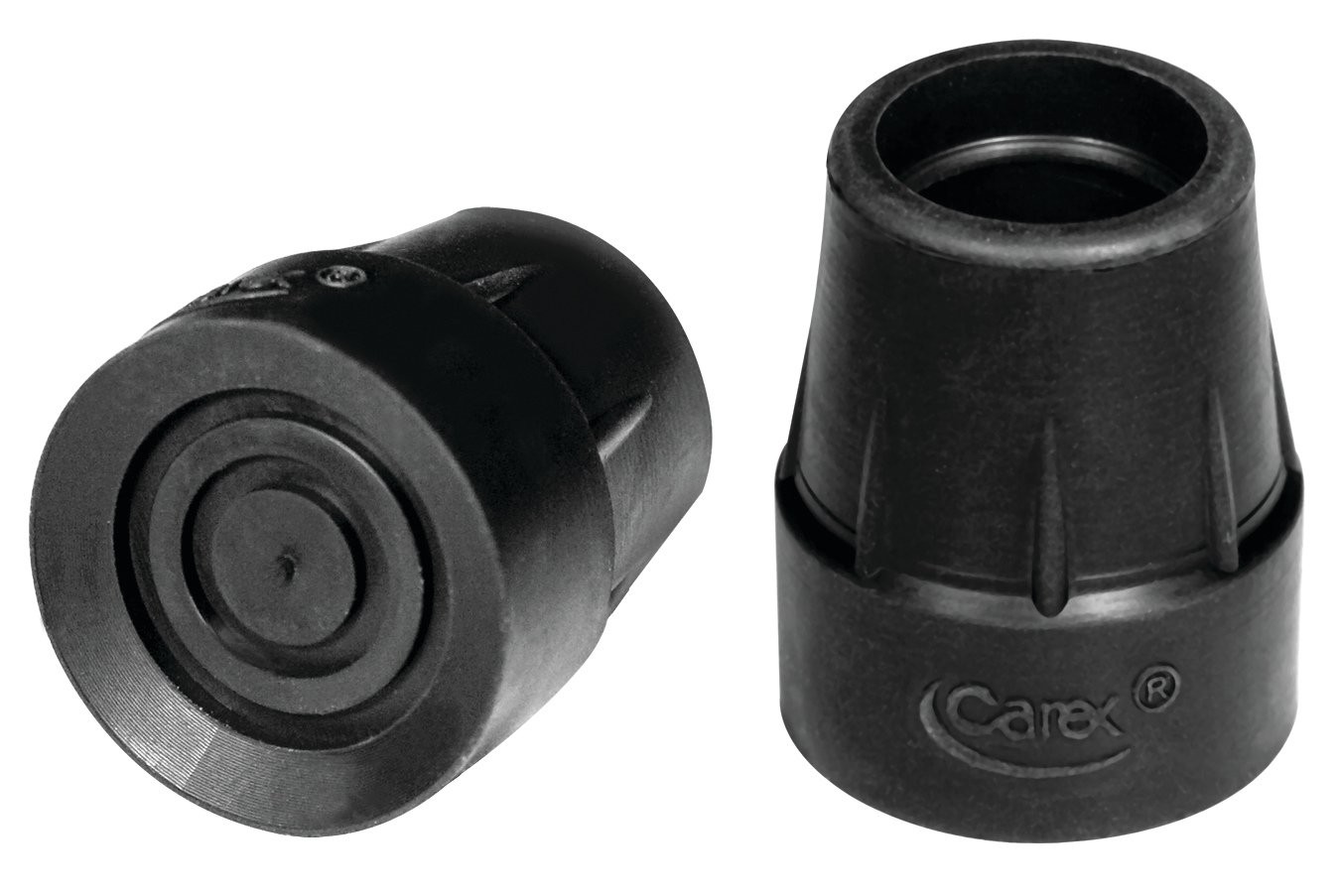 Carex Cane Tip 7/8 Inch, Black 2 Count (Pack of 1),
