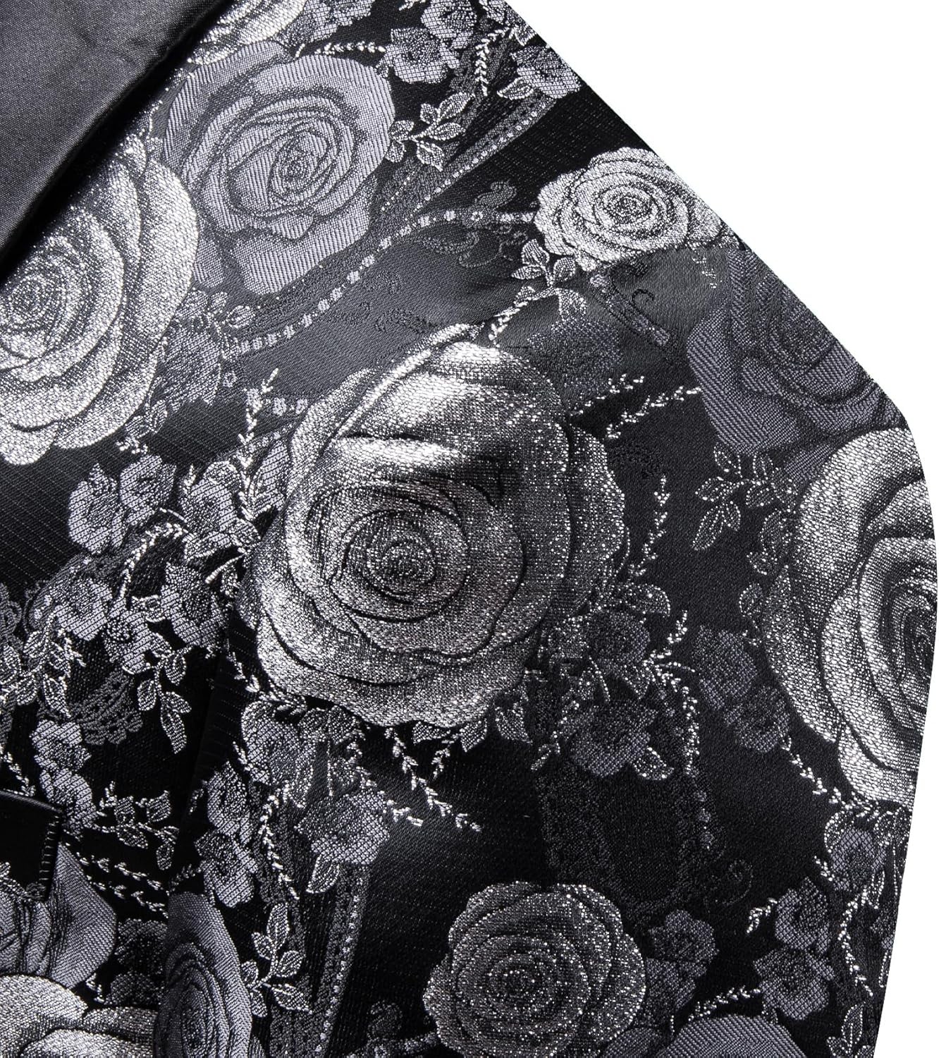 Men’s Floral Paisley One Button Blazer Tuxedo Jacket for Carnival Party Gift
