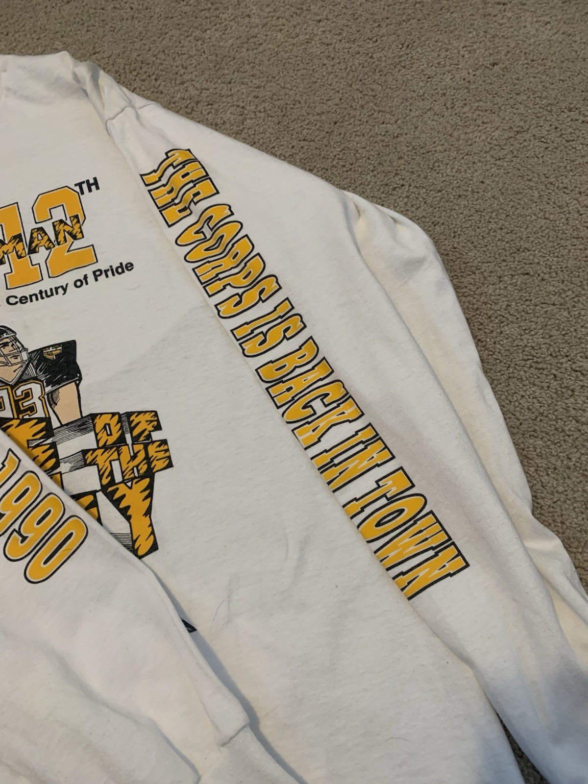 Vintage Army Vs Navy 1990 Football Game Long Sleeve Tee Sz M Military Academy