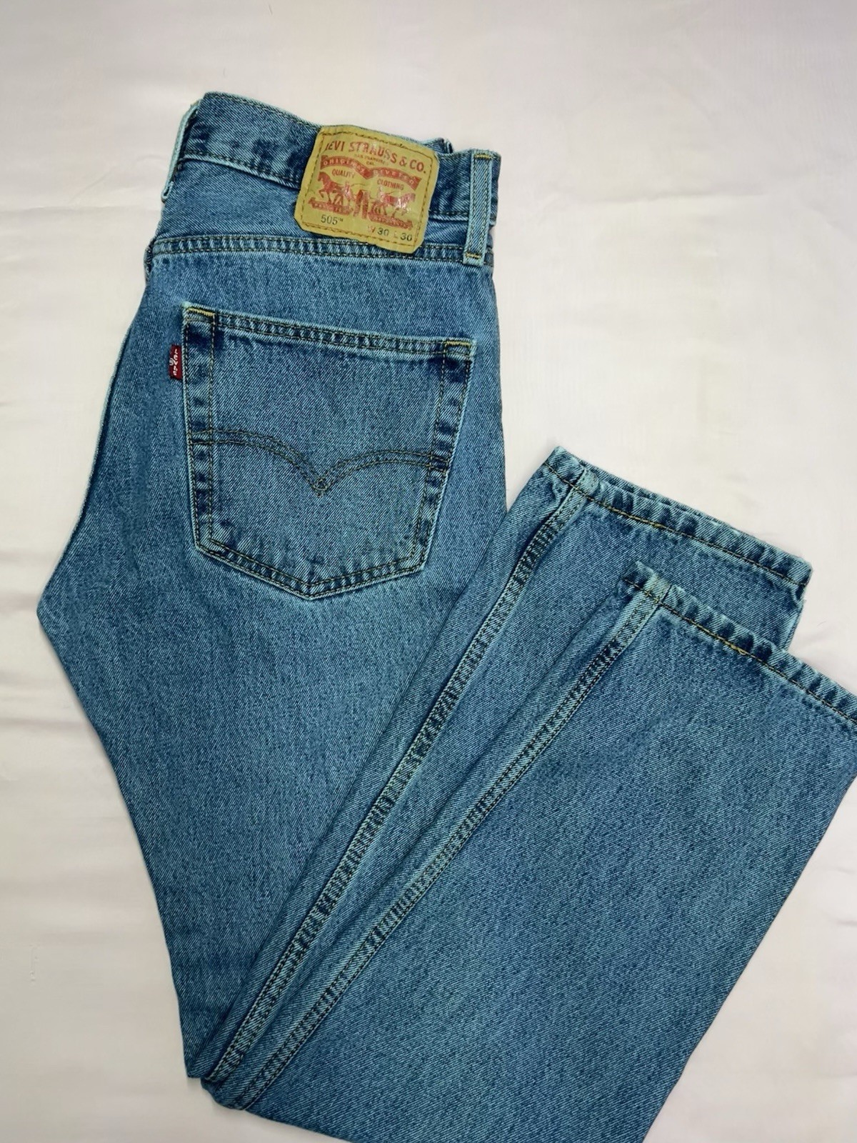 Levi’s Straight Leg Blue Denim Jeans Regular Fit Levi’s 505 Series Men’s W30 L30