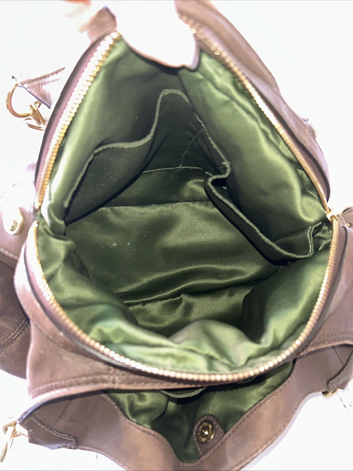 VTG Coach Madison Maggie Shoulder Bag Brown Leather G1082-15742 3 Compartments