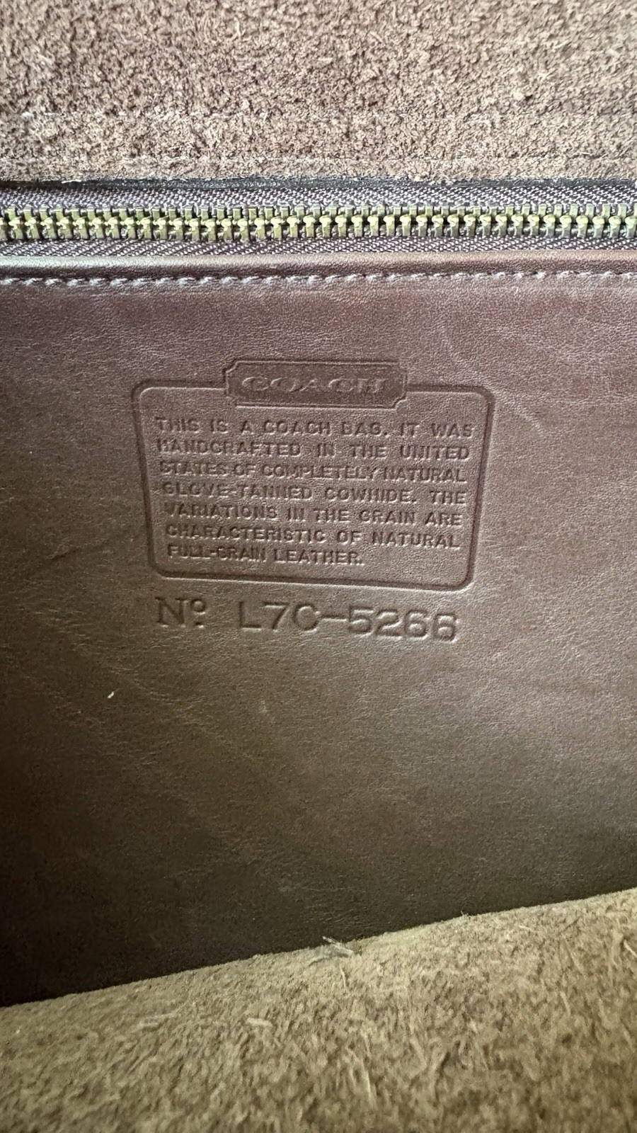 Vintage Dark Brown Full Grain Leather Coach Beekman Briefcase Style No 5266