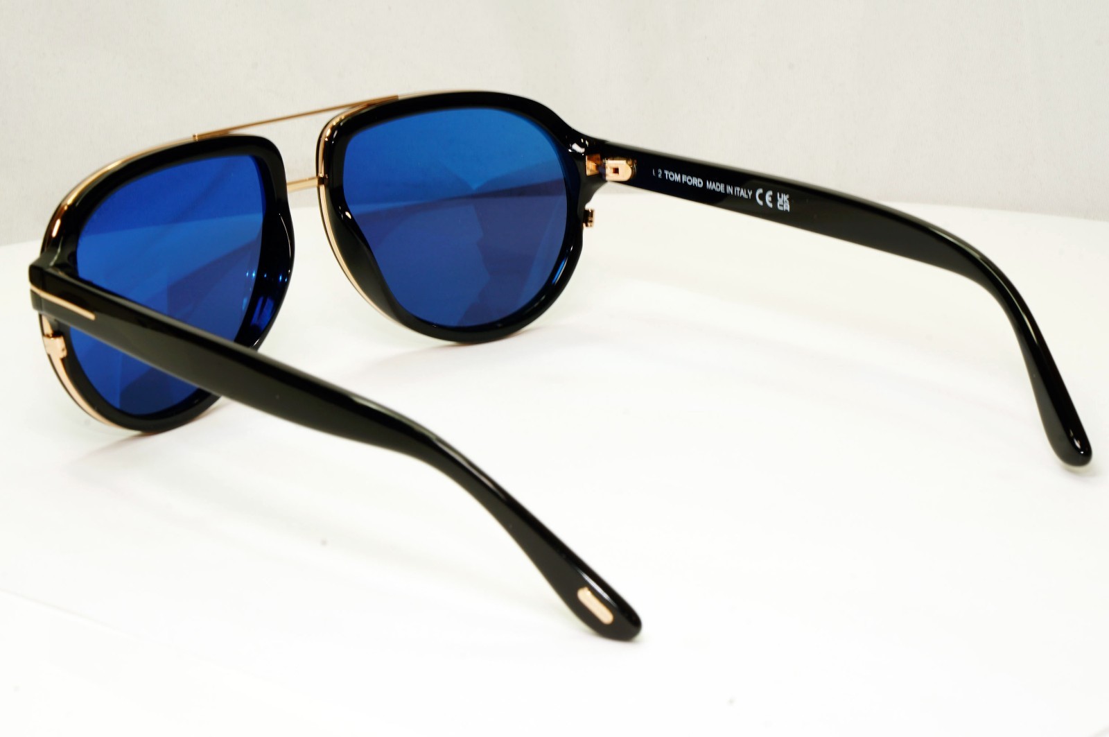 Tom Ford Sunglasses Geoffrey Black Blue Gold Pilot Designer FT0779 TF 779 01V