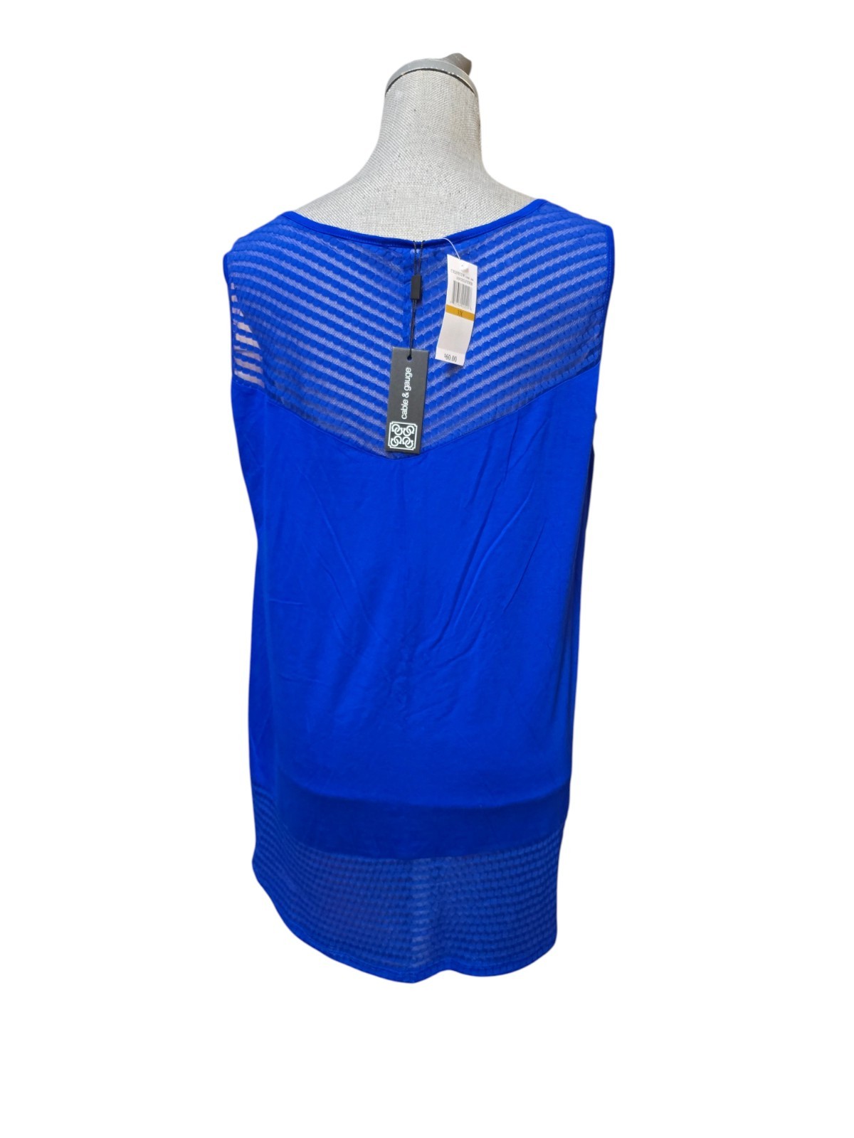 CABLE & GAUGE Women’s Angelfish Blue (Royal) Tank Top NWT 3X