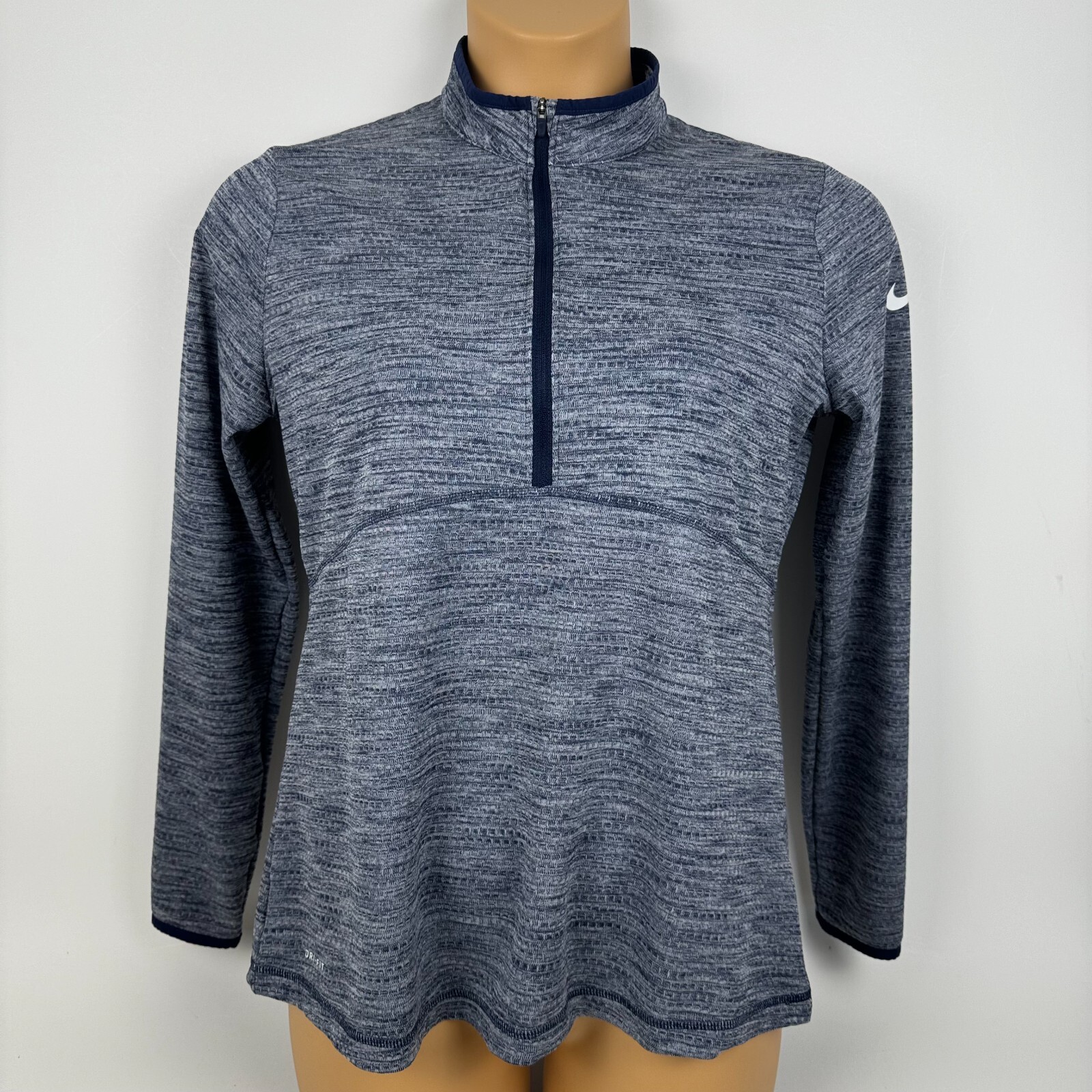 Nike Golf Dri Fit 1/2 Zip Pullover 884965 Polyeseter Blue Womens Large L