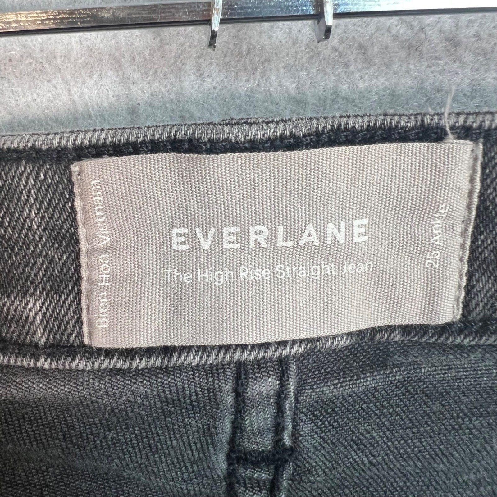 Everlane High Rise Straight Jeans Gray Size 25 Ankle Womens Denim