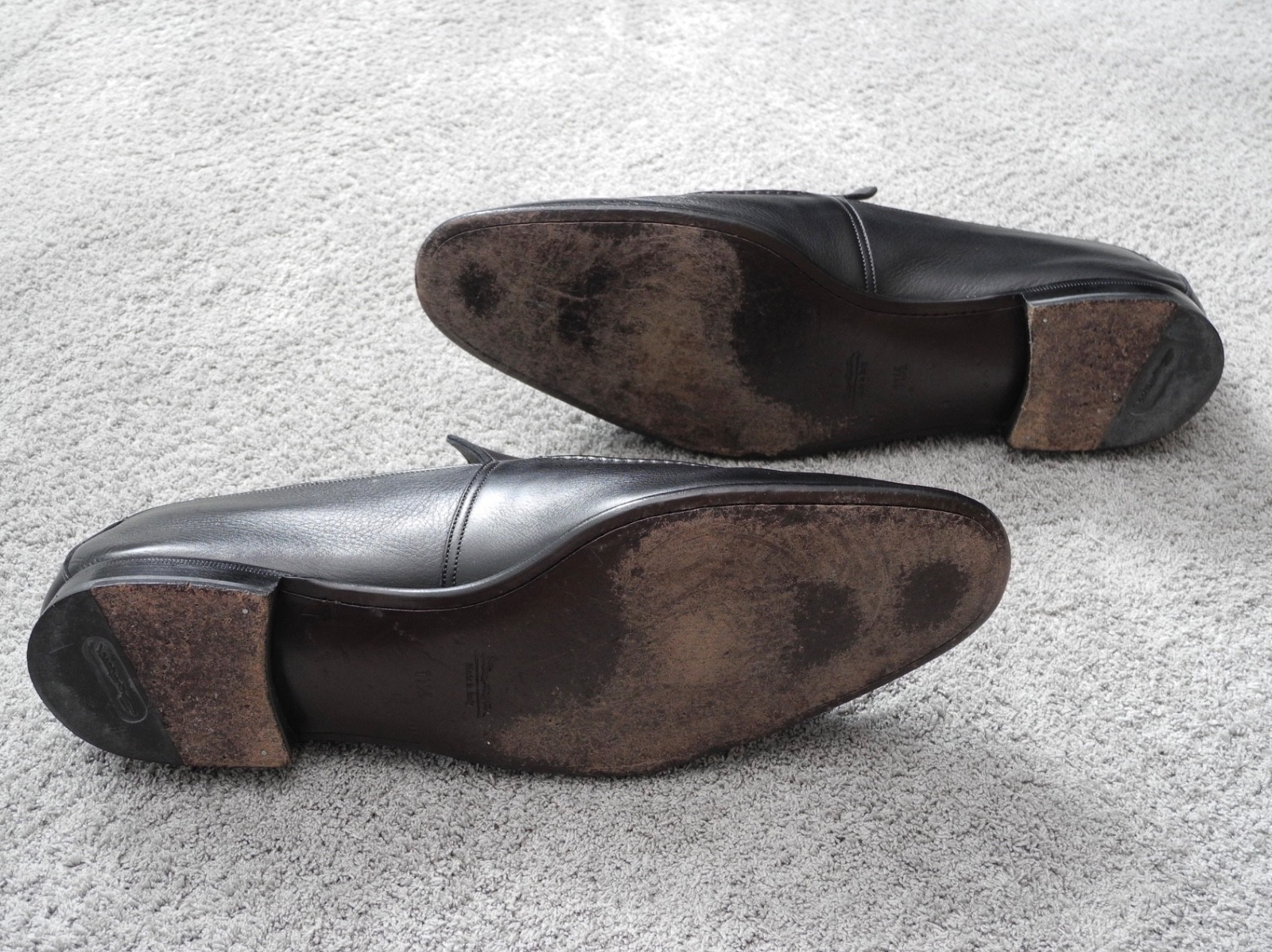Santoni slip on Hungary, black, size 11 1/2