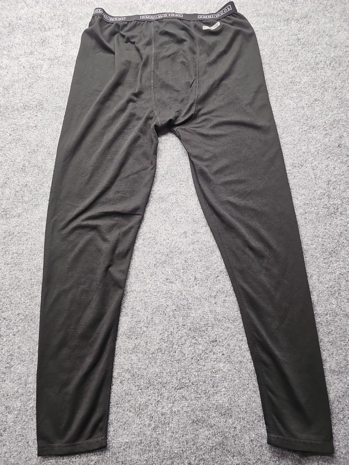 Omni-Wool Long Johns Mens “Size XXL” Black Thermal Base Layer Underwear Bottoms