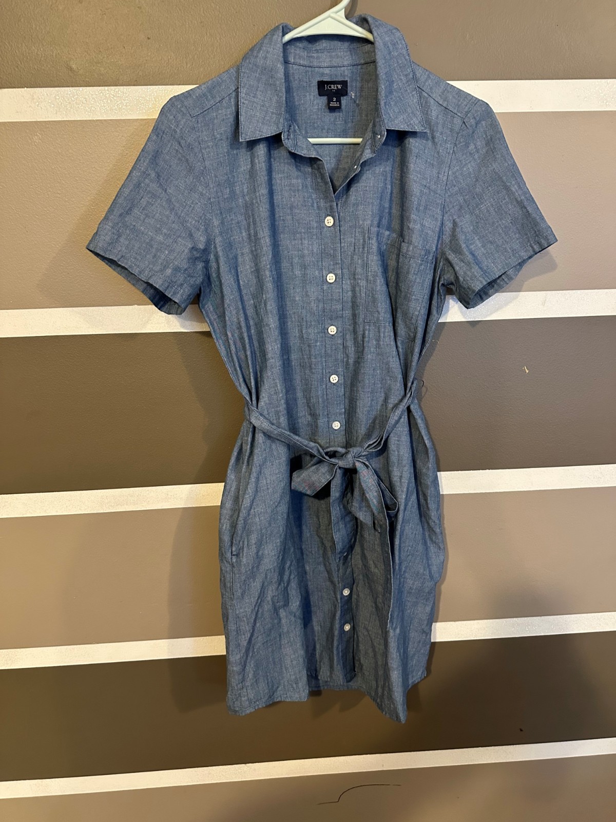 j crew denim dress size 2