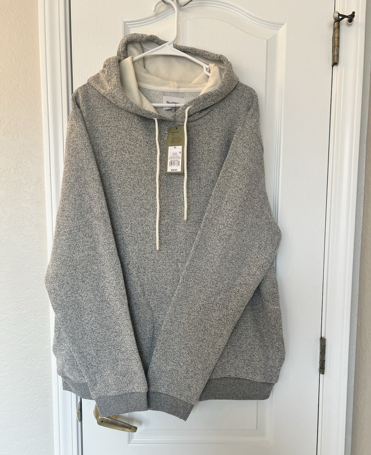 Goodfellow & Co Men’s Heathered Gray Pullover Hoodie Drawstring Pockets XL