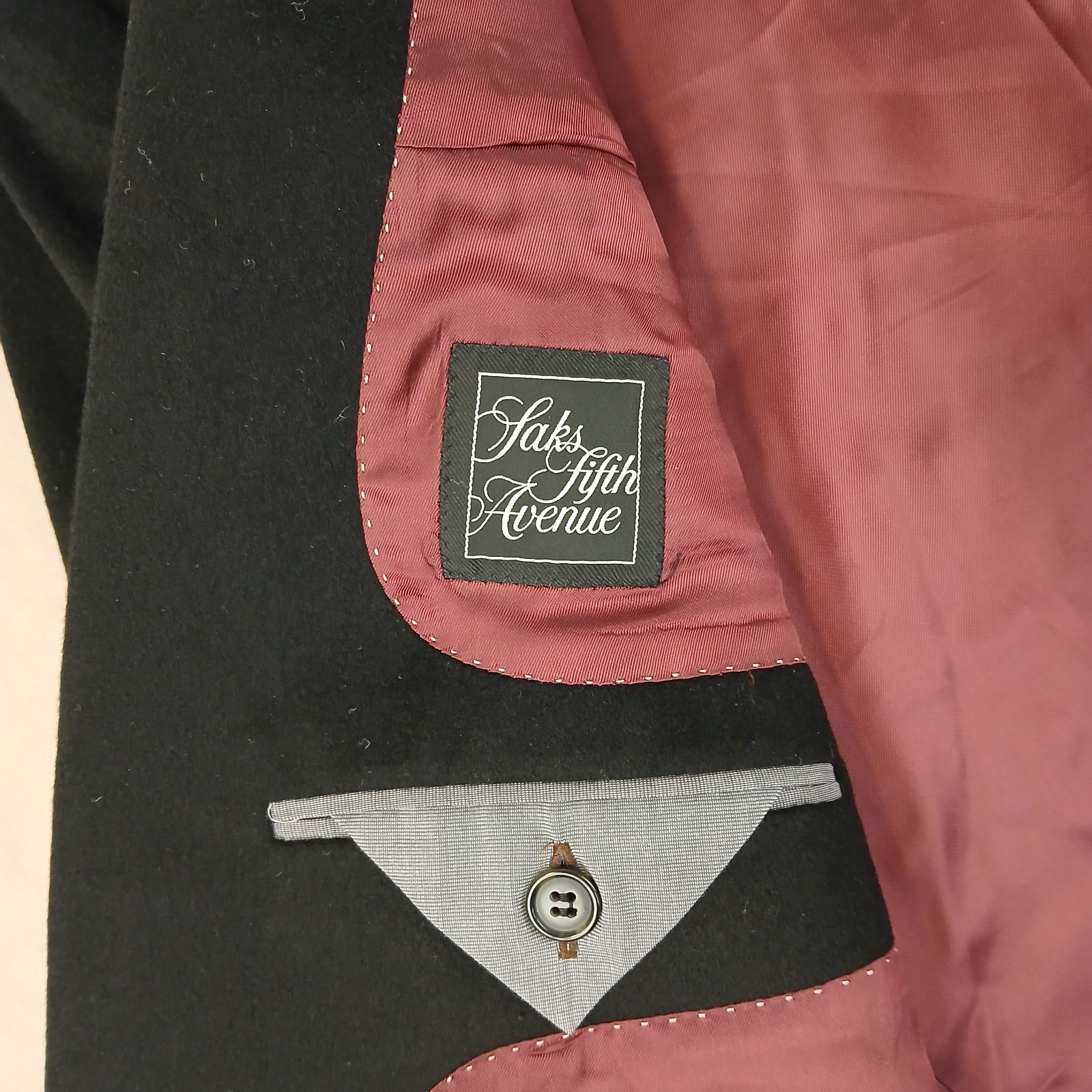 Saks Fifth Lanificio Cerruti 46R Mens Blazer Jacket Cashmere 21×29 **FITS 42R **