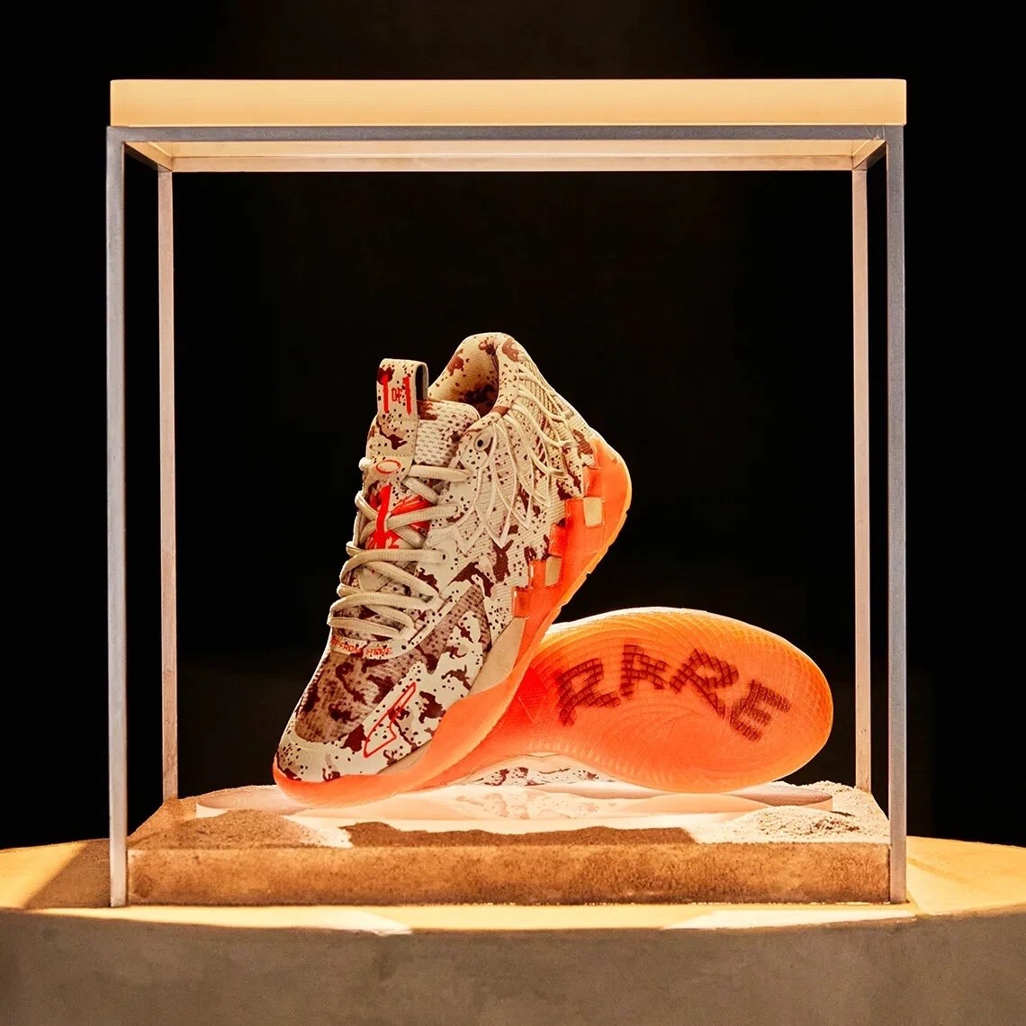 Puma Lamelo Ball MB.01 Digital Camo “Not From Here” Ultra Orange Brown Size 11.5