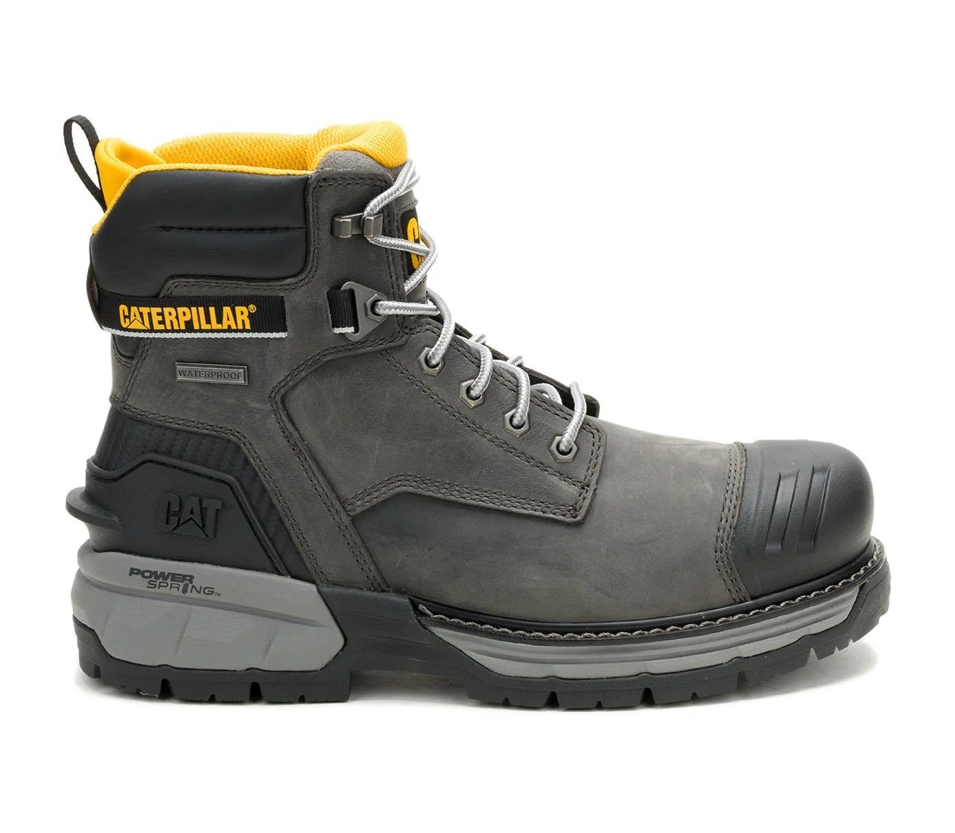 CAT Excavator Power Spring Soft Toe Slip Resistant Boots P51102 Grey