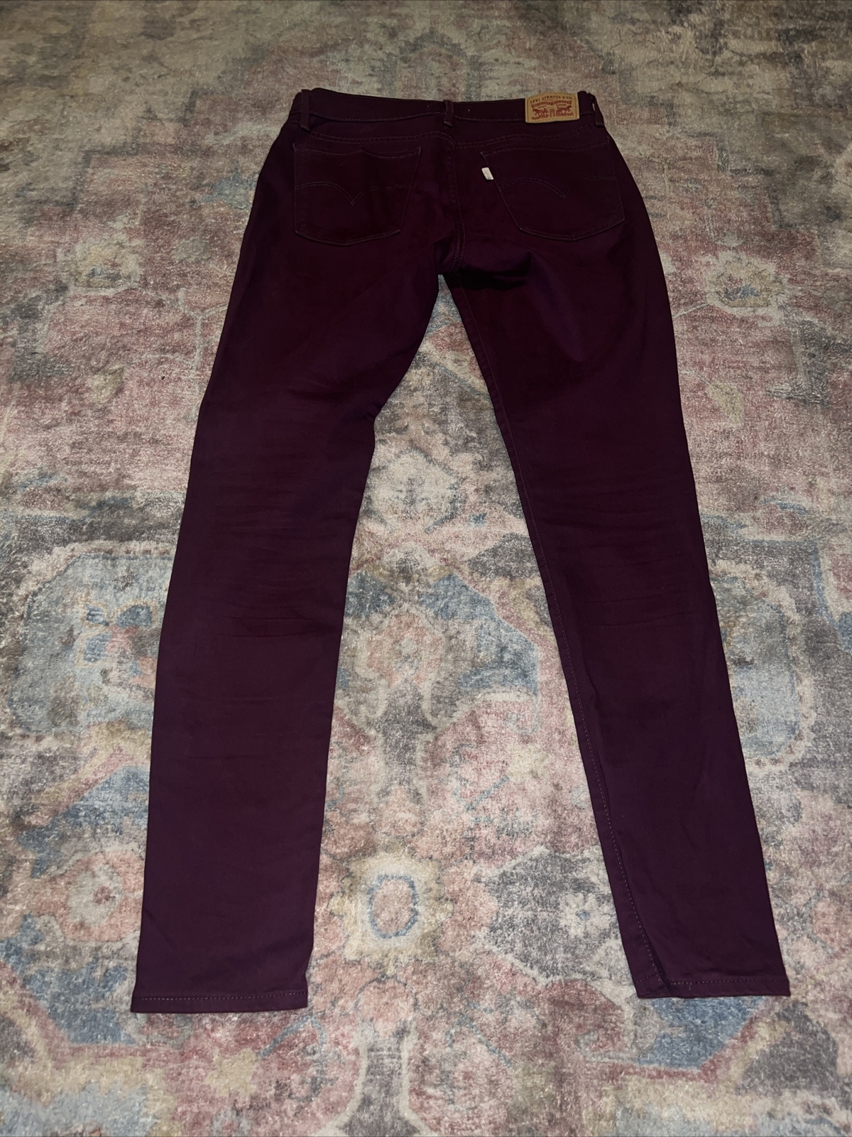Levi’s Women’s 710 Super Skinny Size 29 Skinny Maroon Jeans – 30Wx29L