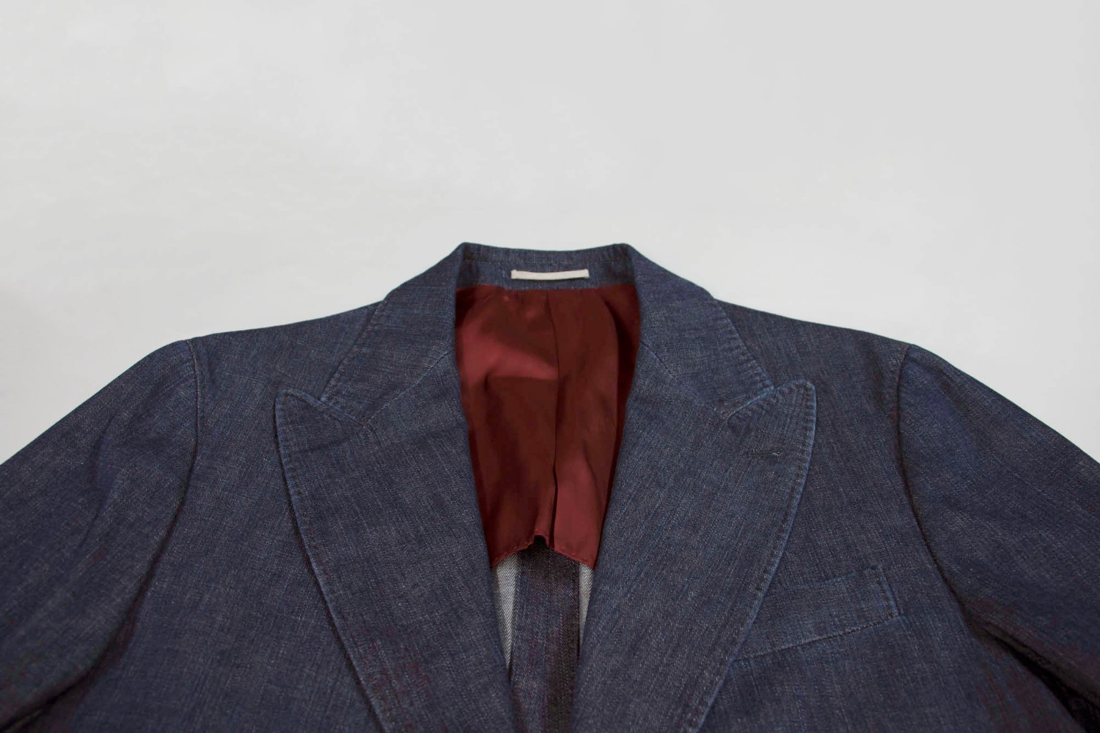 NWT $4500 Brunello Cucinelli Men’s Denim Sport Coat W/Logo Engraved Buttons A262
