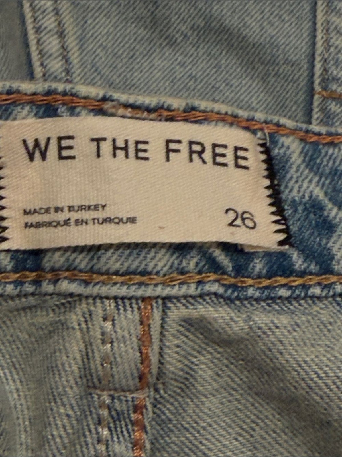 We The Free Palmer cuffed Light Wash Wide Leg Jeans – Faded Blue 26