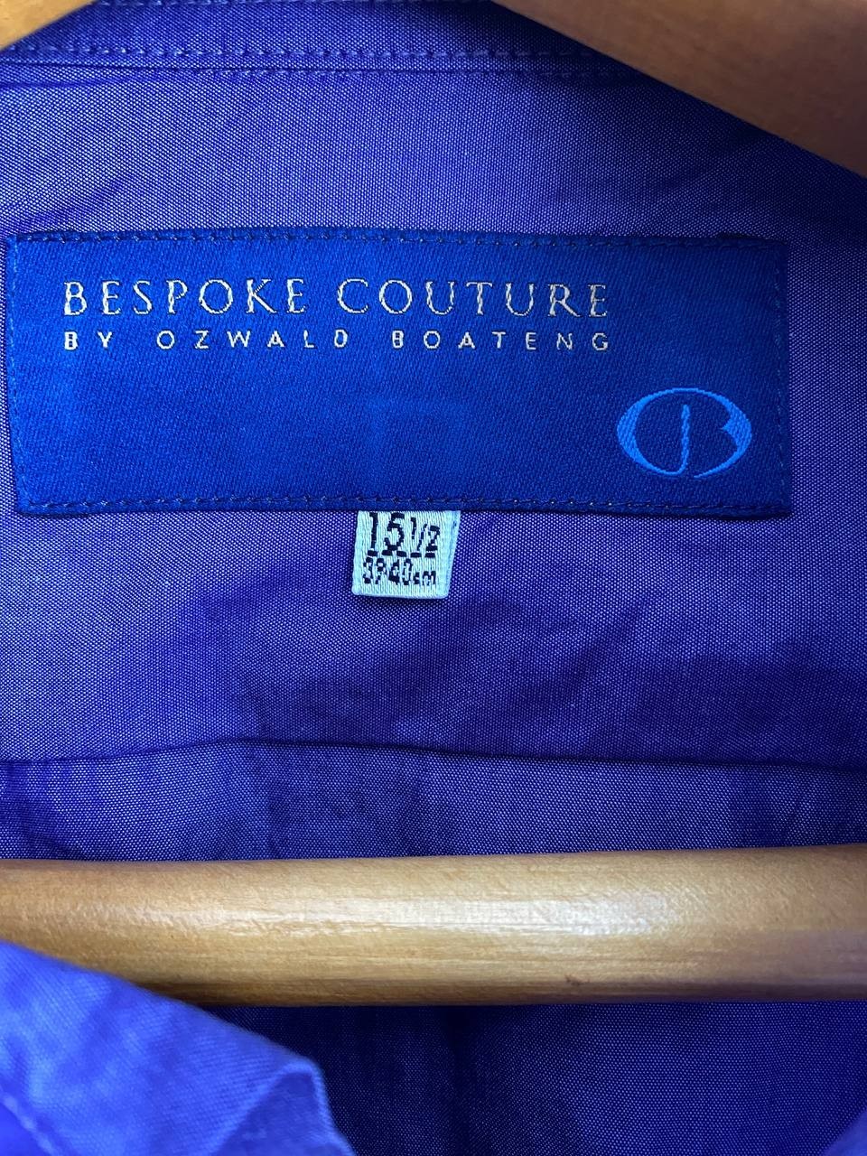 Ozwald Boateng Savile Row Bespoke Couture Dress Shirt Purple French Cuff Men M 1