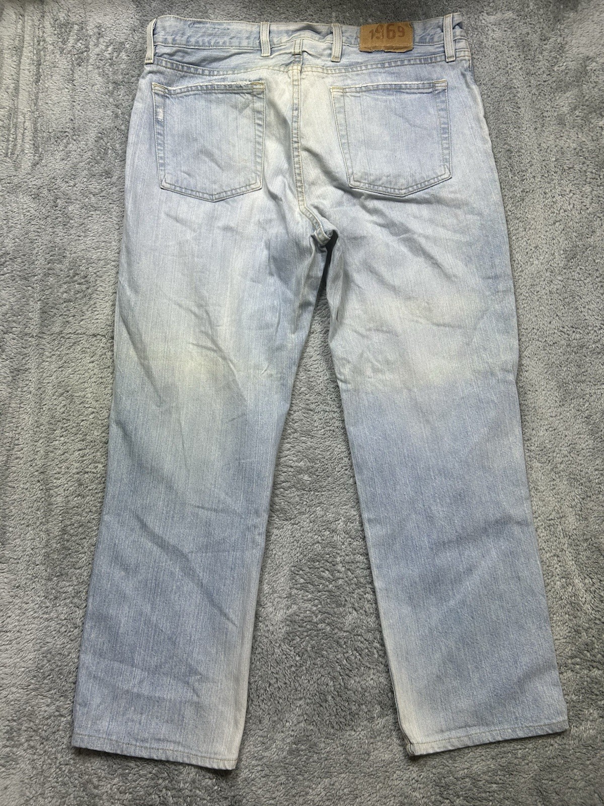 Vintage GAP 1969 Jeans Men’s 36×29 Blue Stonewash Button Fly Straight Fit Y2K