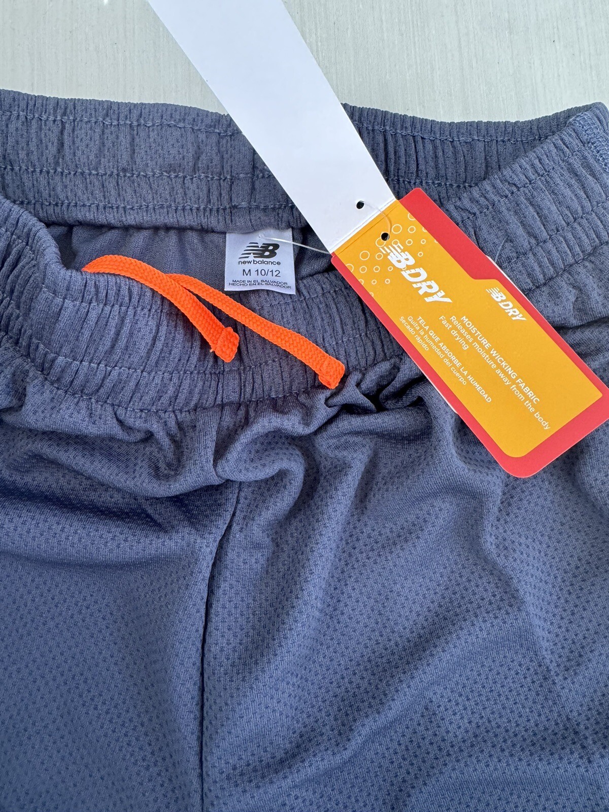 New Balance Youth Boys Mesh Athletic Shorts Thunder M 10 / 12 – 2 PAIR – NWT