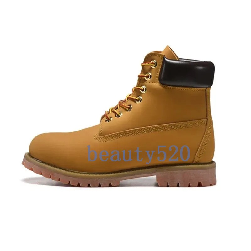 Mens Classic Leather Slip Waterproof Boot Durable Work Shoes Outdoor Ankle Boots